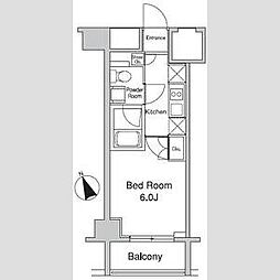 プラウドフラット蒲田2 1Kの間取図画像