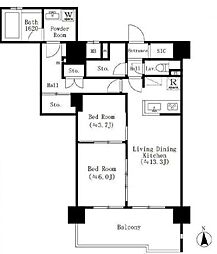 東急東横線 新丸子駅 徒歩11分の賃貸マンション 1階2LDKの間取り