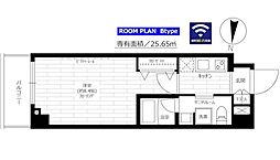 東急多摩川線 矢口渡駅 徒歩8分の賃貸マンション 5階1Kの間取り