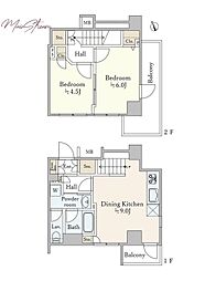 パートナーシップアパートメント 2DKの間取図画像