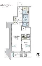 Brillia ist 浅草 1LDKの間取図画像