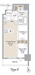 JMF-Residence浅草橋三丁目 2LDKの間取図画像