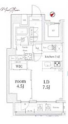 Log上野駅前 1LDKの間取図画像