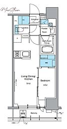 ルフォンプログレ上野御徒町 1LDKの間取図画像