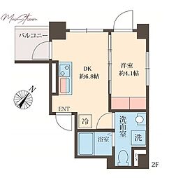 スフィア日本橋富沢町 1DKの間取図画像