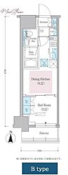 アーバネックス蔵前レジデンス 1DKの間取図画像