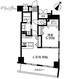 レジディア日本橋人形町2 1LDKの間取図画像
