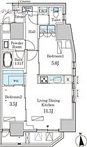 ライオンズフォーシア神田須田町 1303 ｜ 東京都千代田区神田須田町2丁目（賃貸マンション2LDK・13階・52.11㎡） その2