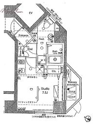 アーバイル九段下ミッドシティ ワンルームの間取図画像