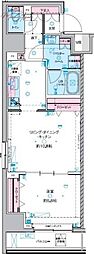 ジェノヴィア東神田グリーンヴェール 1LDKの間取図画像
