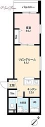 ワイゼア 1LDKの間取図画像