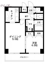 レジディア文京本郷2 1LDKの間取図画像