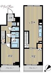 オーキッドレジデンス蔵前2 2LDKの間取図画像