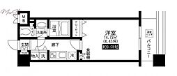 レジディア上野池之端 1Kの間取図画像