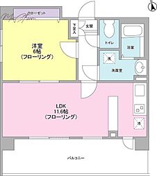 リバーレ秋葉原 1LDKの間取図画像