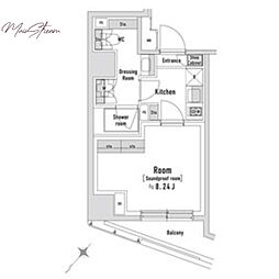 TRACK 1Kの間取図画像