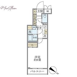 ビューテラス茗荷谷 1Kの間取図画像