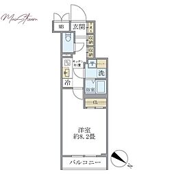 ビューテラス茗荷谷 1Kの間取図画像