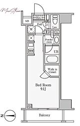 レジディア御茶ノ水3 ワンルームの間取図画像