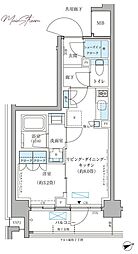 パークアクシス文京本郷 1LDKの間取図画像