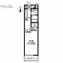 RESIDIA上野御徒町 ワンルームの間取図画像