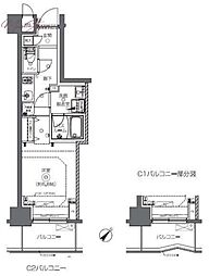 ZOOM日本橋馬喰町 1Kの間取図画像