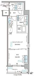 パークアクシス文京本郷 1LDKの間取図画像