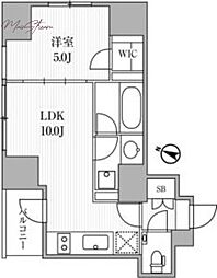 Dimus大手町NORTH 1LDKの間取図画像