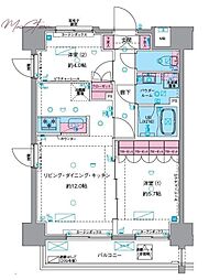 Genoviaasakusa6skygarden 2LDKの間取図画像