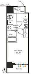 グランパセオ神田駅前 1Kの間取図画像