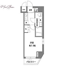 LaVita新御徒町 1Kの間取図画像