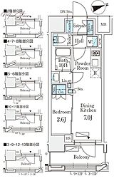リビオメゾン御茶ノ水EAST 1DKの間取図画像