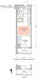 アーバネックス日本橋馬喰町 1DKの間取図画像