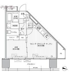 桜ヒルズ九段北 1LDKの間取図画像