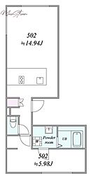 trias811 1LDKの間取図画像