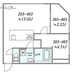 trias811 2LDKの間取図画像
