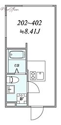 trias811 1Kの間取図画像
