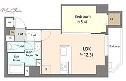Ａｌｉｖｉｓ本郷三丁目 5階1LDKの間取り