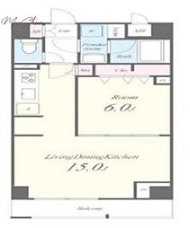 ＪＰＴ　ＲＥＳＩＤＥＮＳＥ 9階1LDKの間取り