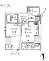 ジオエント秋葉原 7階1DKの間取り