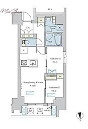 Ｂｒｉｌｌｉａ　ｉｓｔ　浅草 6階2LDKの間取り