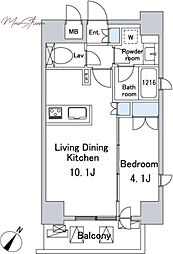 ルジェンテ・バリュ上野 2階1LDKの間取り