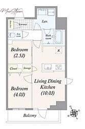 ＧＲＡＮ　ＰＡＳＥＯ　浅草橋II 10階2LDKの間取り