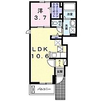 香川県高松市上福岡町1241番地1（賃貸アパート1LDK・1階・37.57㎡） その2