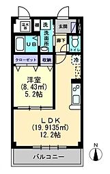 高松琴平電気鉄道志度線 春日川駅 徒歩9分の賃貸アパート 1階1LDKの間取り