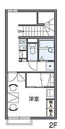 JR予讃線 端岡駅 徒歩15分の賃貸アパート 2階1Kの間取り