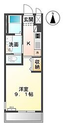 高松琴平電気鉄道長尾線 木太東口駅 徒歩19分の賃貸アパート 1階1Kの間取り