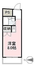 JR高徳線 栗林公園北口駅 徒歩4分の賃貸アパート 3階ワンルームの間取り