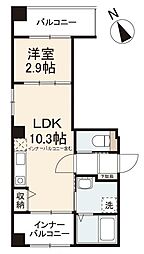 高松琴平電気鉄道琴平線 瓦町駅 徒歩5分の賃貸マンション 6階1LDKの間取り