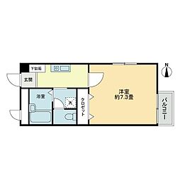 高松琴平電気鉄道長尾線 西前田駅 徒歩8分の賃貸アパート 2階1Kの間取り